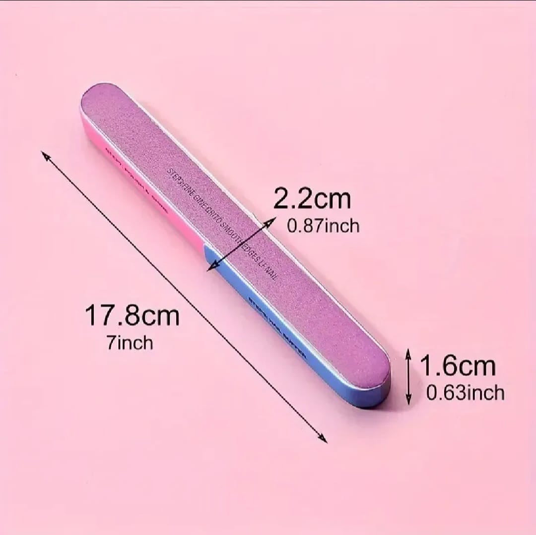 Professional 7 way nail filer & buffet block for manicure & pedicure/ unisex