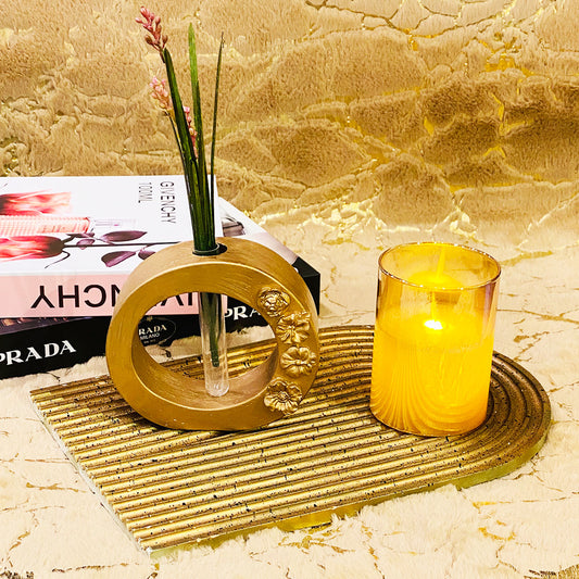 Golden Arc decor tray set (3pcs)