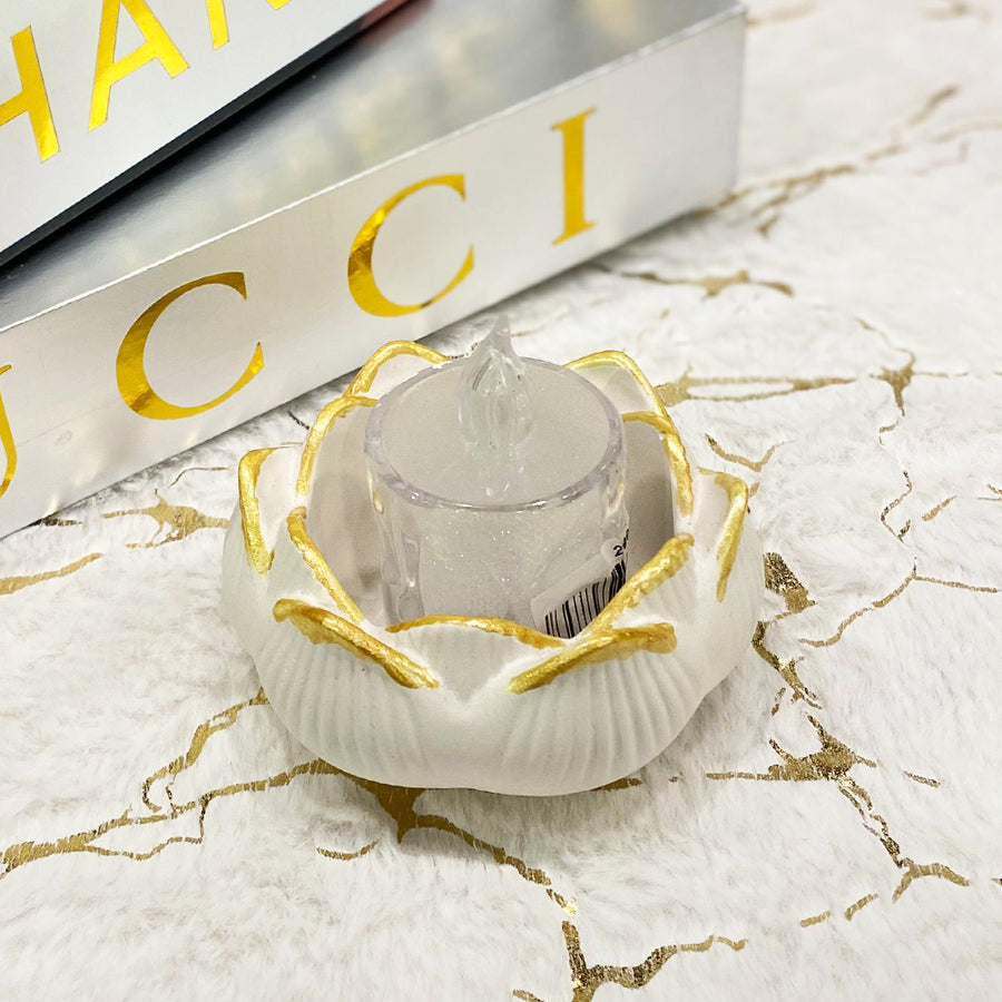 Lotus concrete candle jar/holder
