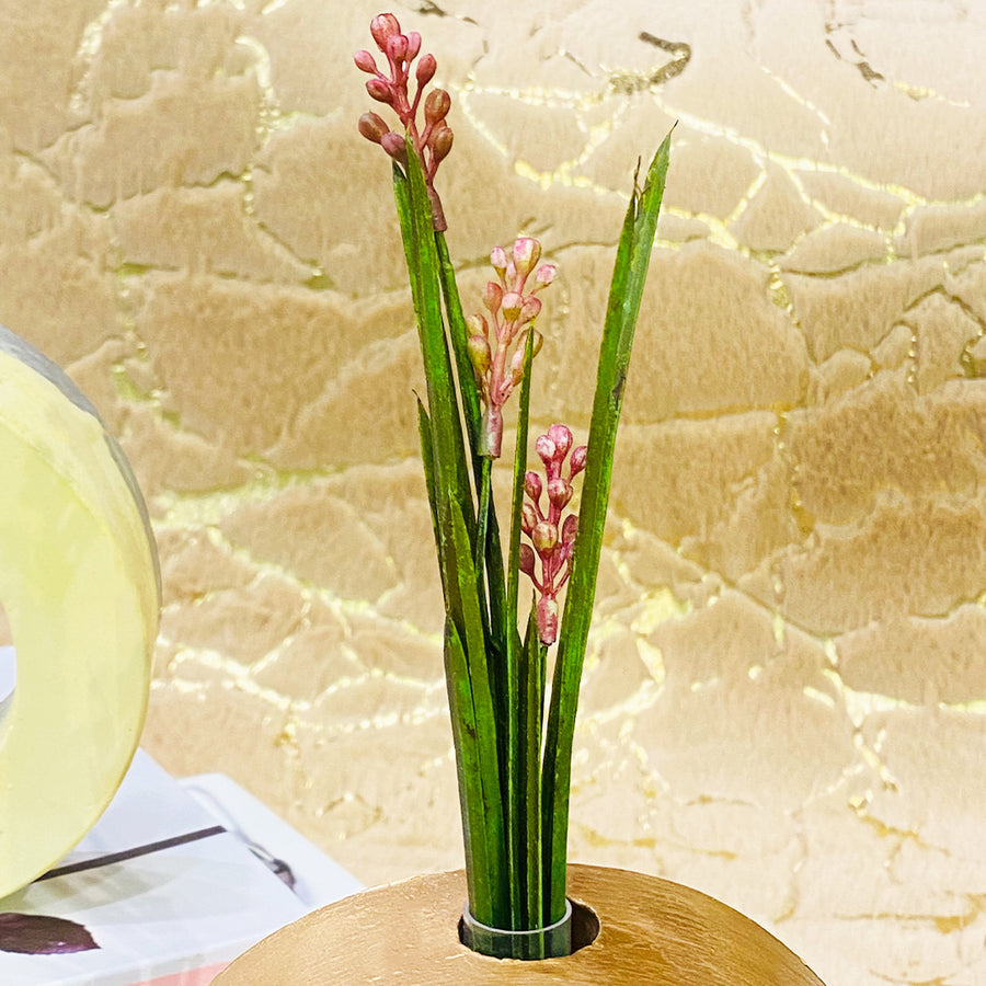 Golden Concrete propagation vase with filler & transparent tube