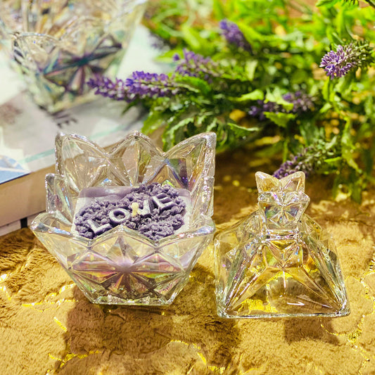 Diamond Heart Lavender Candle