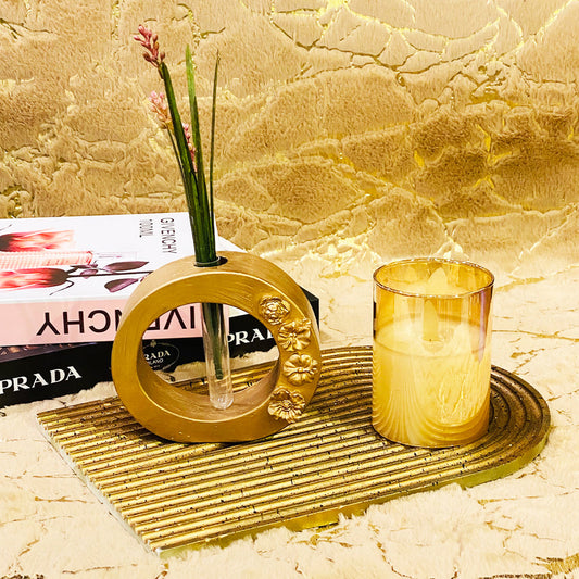 Golden Arc decor tray set (3pcs)