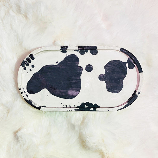 Black & White Oval Tray